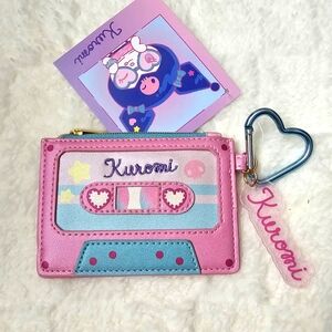 Kuromi Mini Card Case Wallet Change Purse Y2k Kawaii Sanrio Hello Kitty